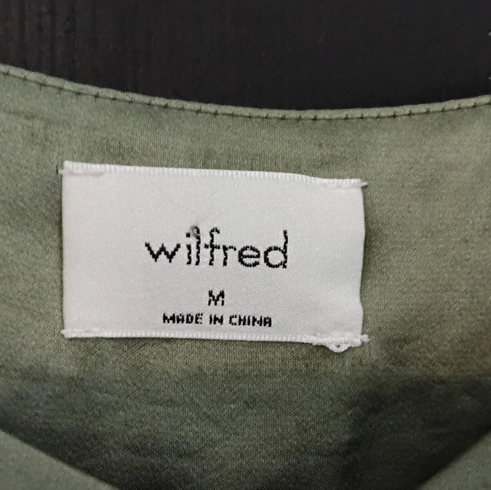 Wilfred x Aritzia Sz. M Bosana Green Lover Satin Babydoll Mini Dress